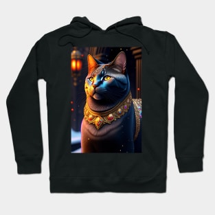 Black Royal British Shorthair Cat Hoodie